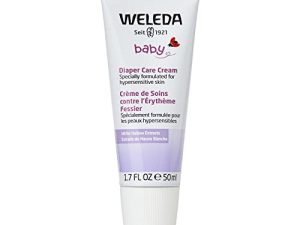 كريم العناية بالحفاضات Weleda Baby White Mallow ، 1.7 أونصة سائلة ، حماية غنية بالنباتات الخالية من العطور مع زيوت الملوخية البيضاء والسمسم وجوز الهند