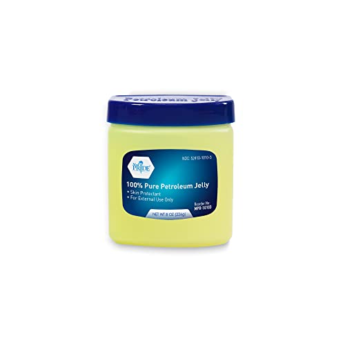 MED PRIDE Pure White Petroleum Jelly Tub 8 OZ - واقٍ فعال للبشرة الجافة والطفح الجلدي والحروق الطفيفة والجروح - مرطب قوي للشفاه المتشققة والأيدي الجافة والجلد المتقشر وطفح الحفاض. MED PRIDE Pure White Petroleum Jelly Tub 8 OZ - واقٍ فعال للبشرة الجافة والطفح الجلدي والحروق الطفيفة والجروح - مرطب قوي للشفاه المتشققة والأيدي الجافة والجلد المتقشر وطفح الحفاض.