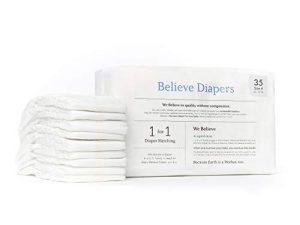 حفاضات Believe Bamboo للأطفال مقاس 4 - ممتازة ، فائقة الامتصاص ، لا تسبب الحساسية للبشرة الحساسة ، خالية من المواد الكيميائية ، عديمة الرائحة ، حفاضات صديقة للبيئة للأطفال من 22 إلى 37 رطلاً - 35 قيراطًا