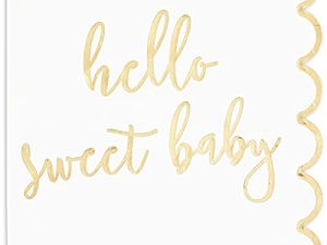 مناديل ورقية صدفية للأطفال من Hello Sweet للاستحمام للأطفال (6.3 بوصة ، 50 عبوة)