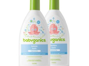 حمام فقاعات من Babyganics ، خالٍ من الرائحة ، 20 أونصة ، عبوتان