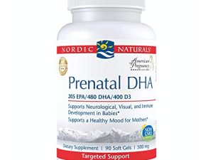 Nordic Naturals Pro قبل الولادة DHA ، بدون نكهة - 90 كبسولة هلامية - 830 مجم أوميغا 3 + 400 وحدة دولية فيتامين D3 - يدعم نمو الدماغ عند الأطفال أثناء الحمل والرضاعة - غير معدلة وراثيًا - 45 حصة