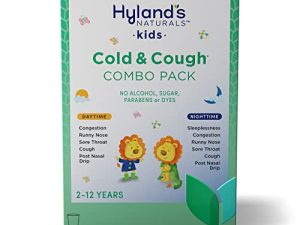 دواء بارد للأطفال للأعمار من 2+ ، Hylands Naturals Kids Cold & Cough ، عبوة كومبو نهارًا وليليًا ، شراب دواء السعال للأطفال ، مزيل احتقان الأنف ، تخفيف الحساسية ، 4 أونصة سائلة (عبوة من 2)
