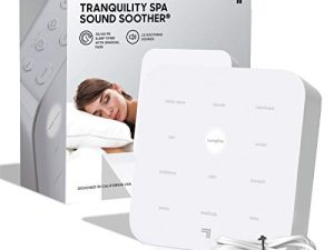 SHARPER IMAGE Ultimate Sleep White Noise Sound Machine للبالغين / الأطفال ، موسيقى استرخاء محمولة وعلاج أصوات الطبيعة ، يساعد على النوم والتوتر وتخفيف القلق ، مع سلك USB ، هدية عطلة