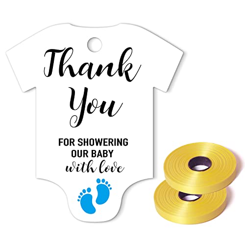 شكرًا لك على الاستحمام لطفلنا مع بطاقات الحب ، بطاقات هدايا Blue Little Feet Baby Shower ، بطاقات هدايا Baby Onesie ، بطاقات شكر ، عبوة من 50 شكرًا لك على الاستحمام لطفلنا مع بطاقات الحب ، بطاقات هدايا Blue Little Feet Baby Shower ، بطاقات هدايا Baby Onesie ، بطاقات شكر ، عبوة من 50