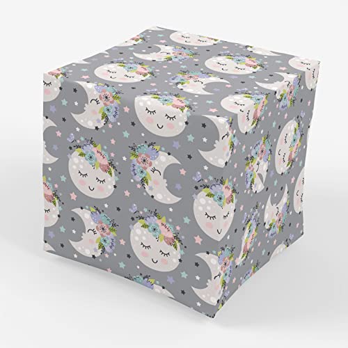 ورق تغليف استحمام الطفل من Stesha Party Floral Moon - مسطح مطوي 30 × 20 بوصة - 3 ورقات ورق تغليف استحمام الطفل من Stesha Party Floral Moon - مسطح مطوي 30 × 20 بوصة - 3 ورقات