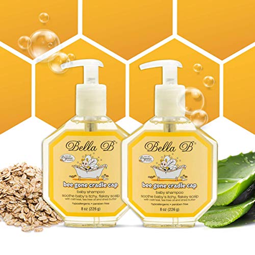 Bella Bee Gone Cradle Cap Baby Shampoo (عبوتان) ، علاج لغطاء المهد وفروة الرأس الجافة Bella Bee Gone Cradle Cap Baby Shampoo (عبوتان) ، علاج لغطاء المهد وفروة الرأس الجافة