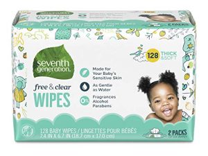 Seventh Generation ، مناديل مبللة للأطفال ، غير معطرة وحساسة ، 64 قطعة (عبوة من 2)