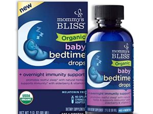 قطرات النوم العضوية للأطفال من Mommy's Bliss + دعم المناعة أثناء الليل * ، تعزز الراحة الليلية ، خالية من الميلاتونين ، العمر 4 أشهر + ، 2 أونصة سائلة