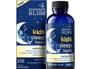 سائل نوم الأطفال Mommy's Bliss مع الميلاتونين والأعشاب المهدئة: يدعم عملية النوم الطبيعية للأطفال من سن 3 سنوات فما فوق ، بنكهة العنب الطبيعية ، خالٍ من السكر ، 4 أونصة سائلة (60 حصة)