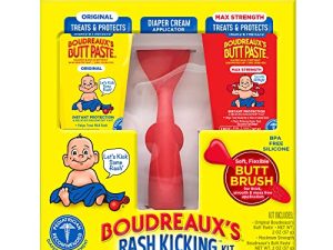 مجموعة Boudreaux's Butt Paste الكامل لعلاج الطفح الجلدي ، مراهم كريم طفح الحفاضات للأطفال وأداة التطبيق